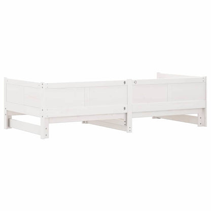 Ausziehbares Tagesbett Weiß 203,5 x 184 x 56,5 cm