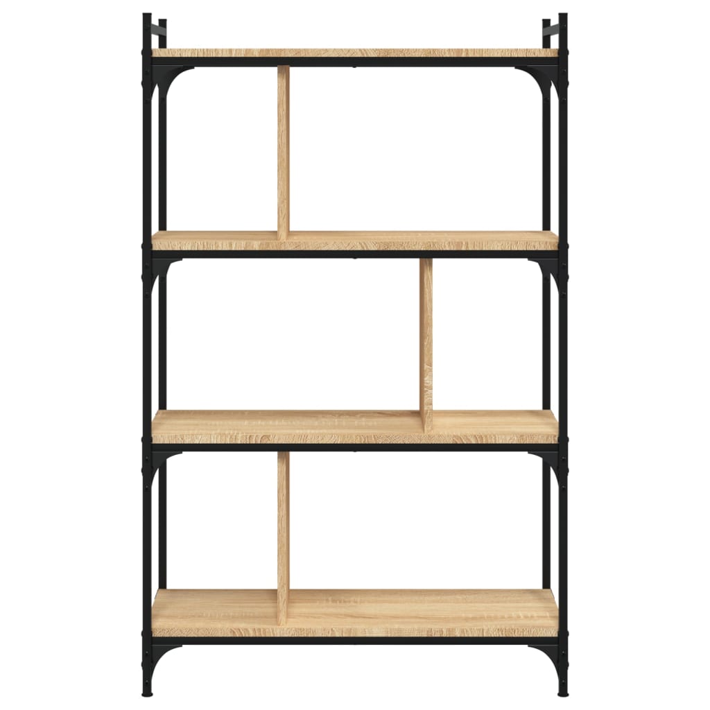 Bücherregal 4 Böden Sonoma-Eiche 76x32x123 cm Holzwerkstoff