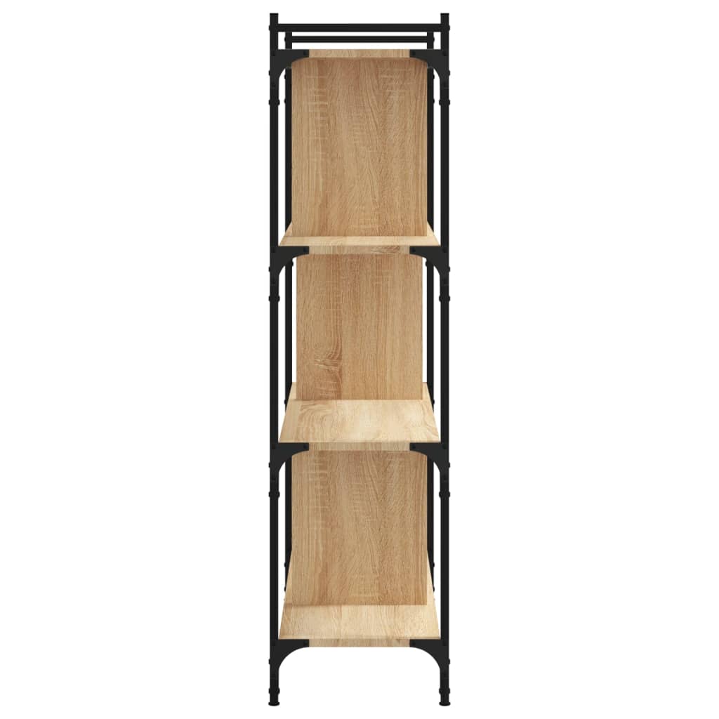 Bücherregal 4 Böden Sonoma-Eiche 76x32x123 cm Holzwerkstoff