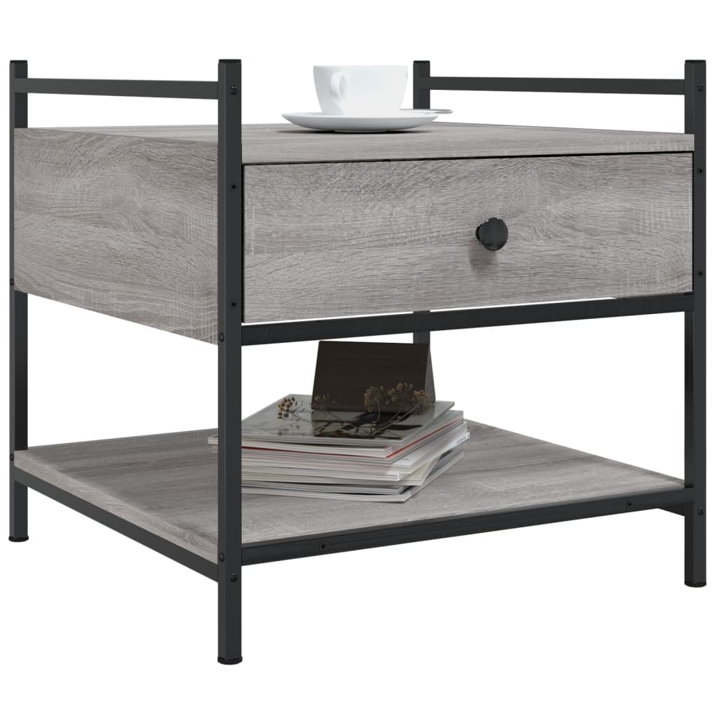 Table basse Sonoma grise 50x50x50 cm en bois