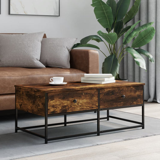 Coffee table smoked oak 100x51x40 cm wood material