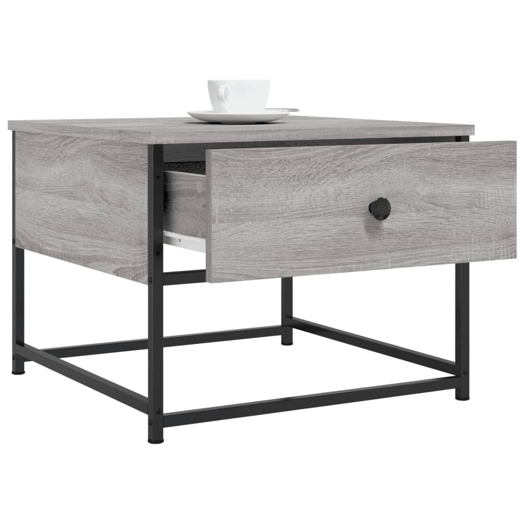 Table basse Sonoma grise 51x51x40 cm en bois