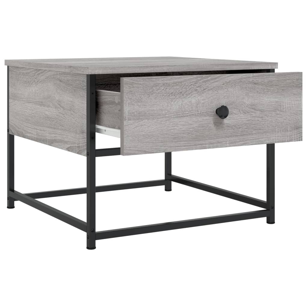 Table basse Sonoma grise 51x51x40 cm en bois