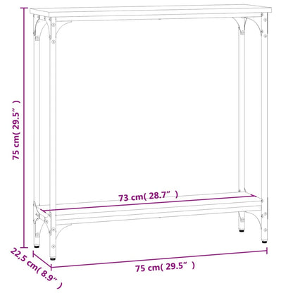 Konsolentisch Sonoma-Eiche 75 x 22,5 x 75 cm Holzwerkstoff