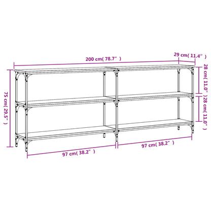 Konsolentisch Sonoma-Eiche 200 x 29 x 75 cm Holzwerkstoff