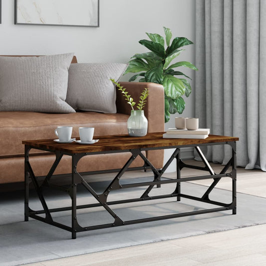 Coffee table smoked oak 100x50x40 cm wood material