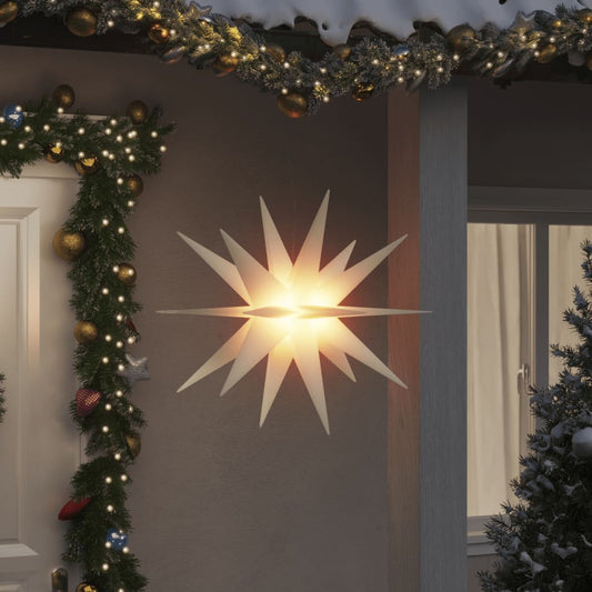 Étoile de Noël LED pliable blanc 100 cm