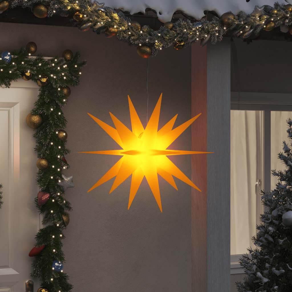LED-Weihnachtsstern Faltbar Gelb 100 cm