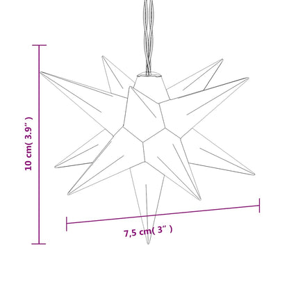 LED-Weihnachtssterne 10 Stk. Rot 10 cm