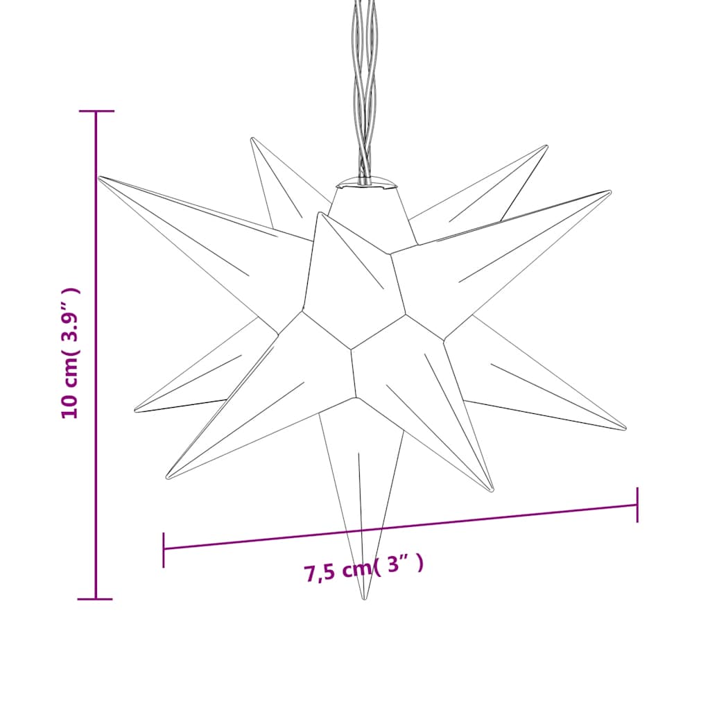 LED-Weihnachtsstern mit 10 LEDs Weiß 10 cm