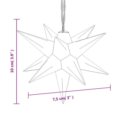 LED-Weihnachtsstern mit 10 LEDs Weiß 10 cm