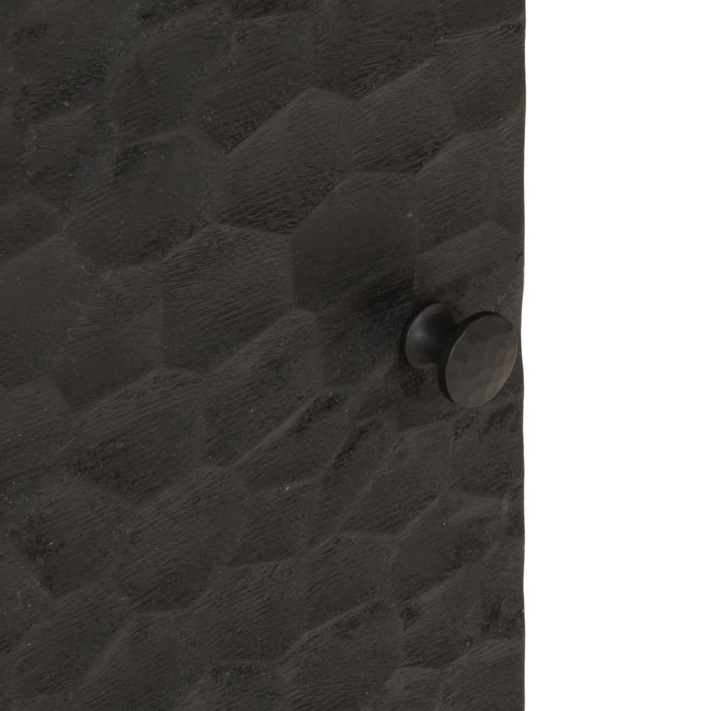 Bedside Table Black 40x33x46 cm Solid Mango Wood