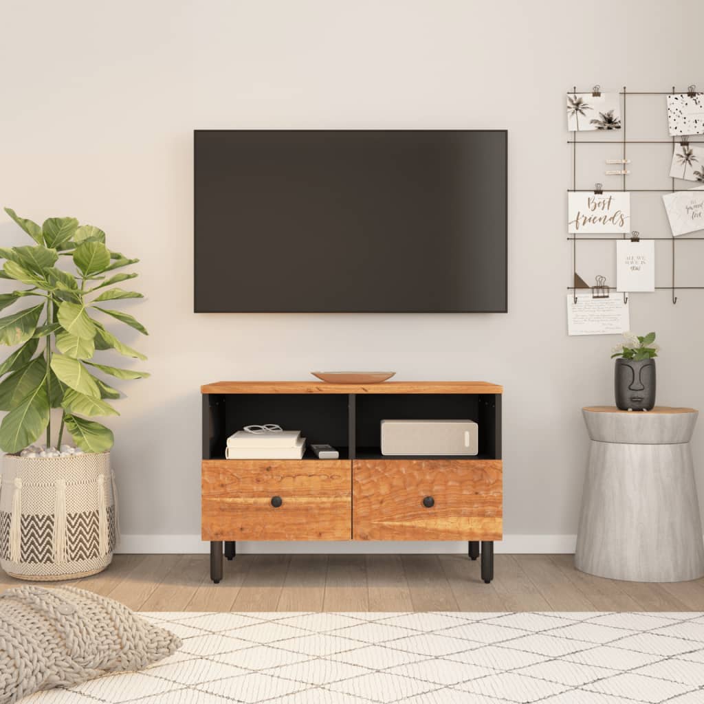 Meuble TV 70x33x46 cm en bois d'acacia massif