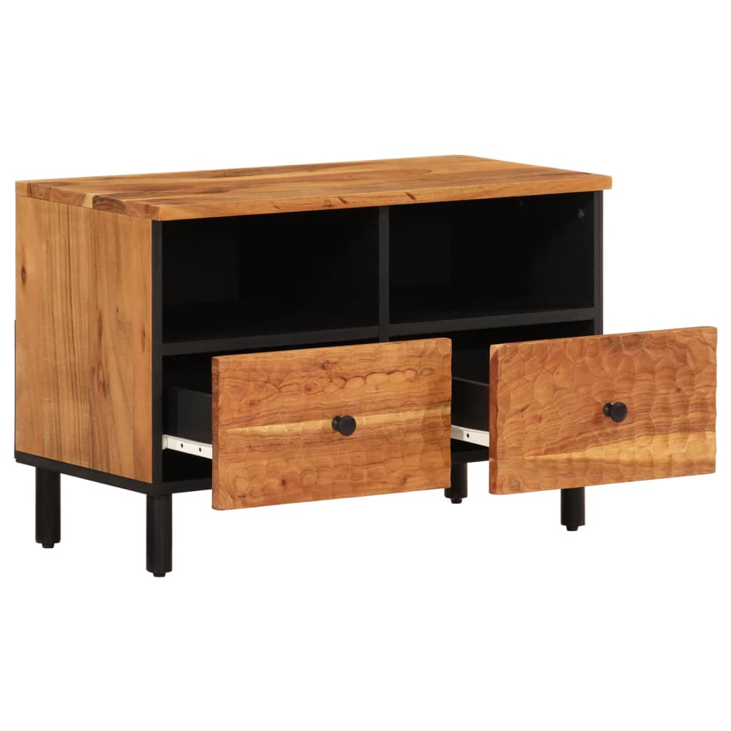 Meuble TV 70x33x46 cm en bois d'acacia massif