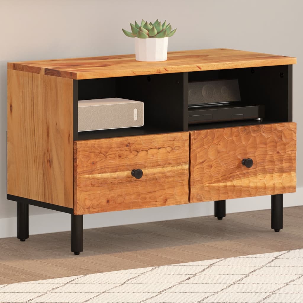 Meuble TV 70x33x46 cm en bois d'acacia massif