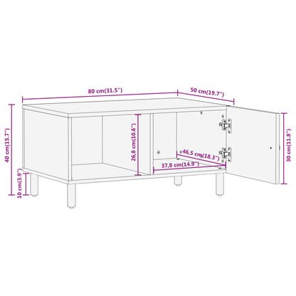 Couchtisch 80x50x40 cm Massivholz Akazie