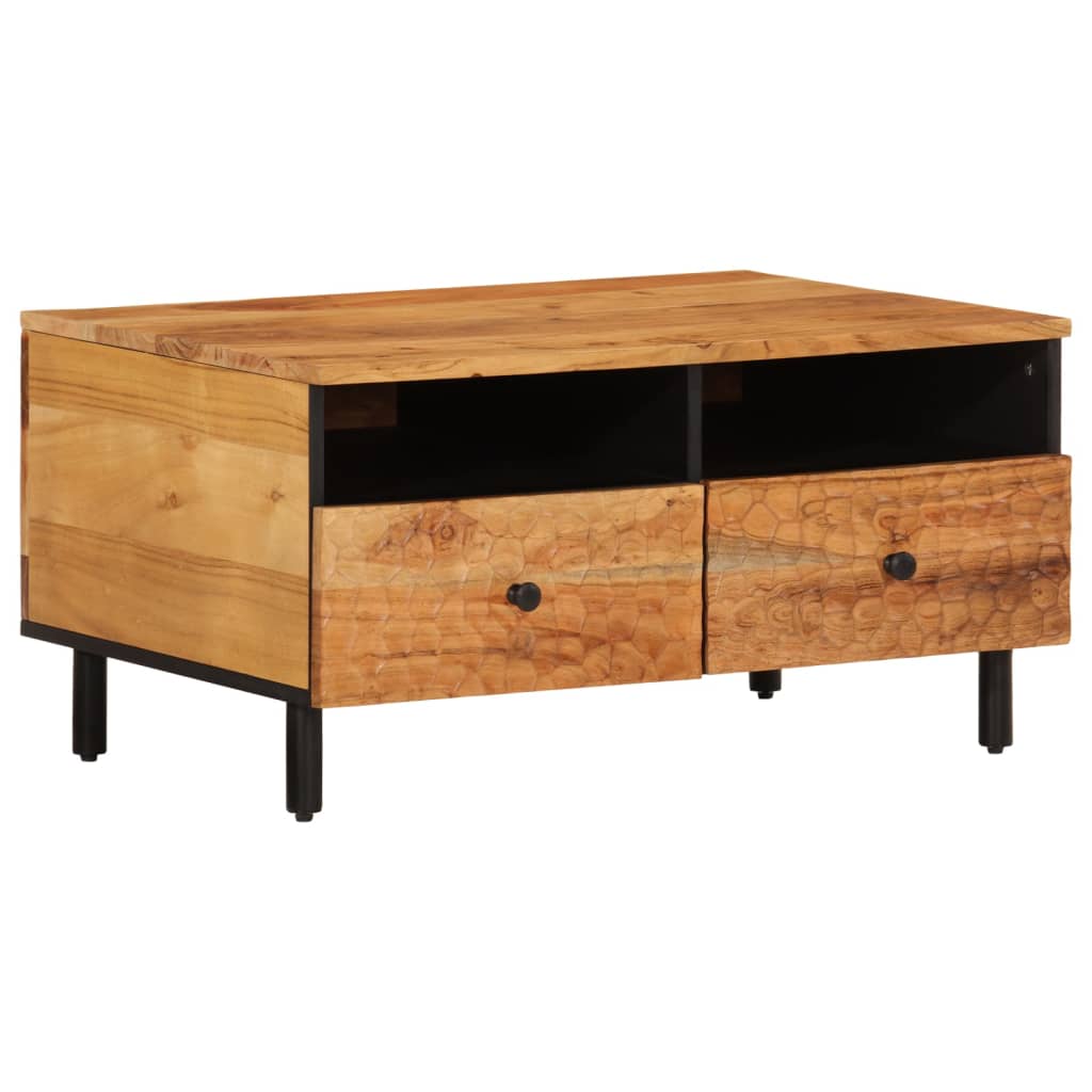 Table basse 80x54x40 cm en bois d'acacia massif