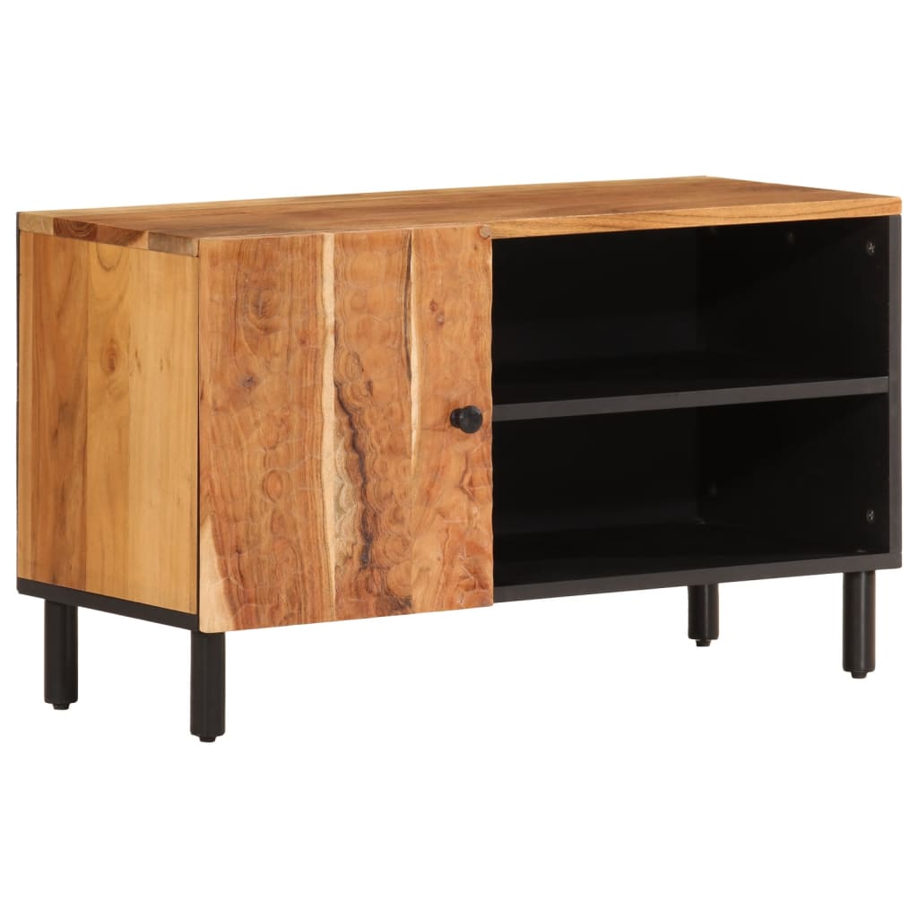 Meuble TV 80x33x46 cm en bois d'acacia massif