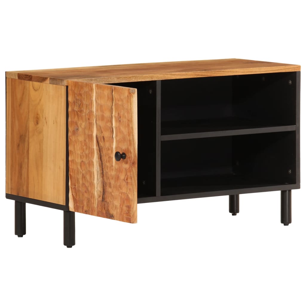 Meuble TV 80x33x46 cm en bois d'acacia massif