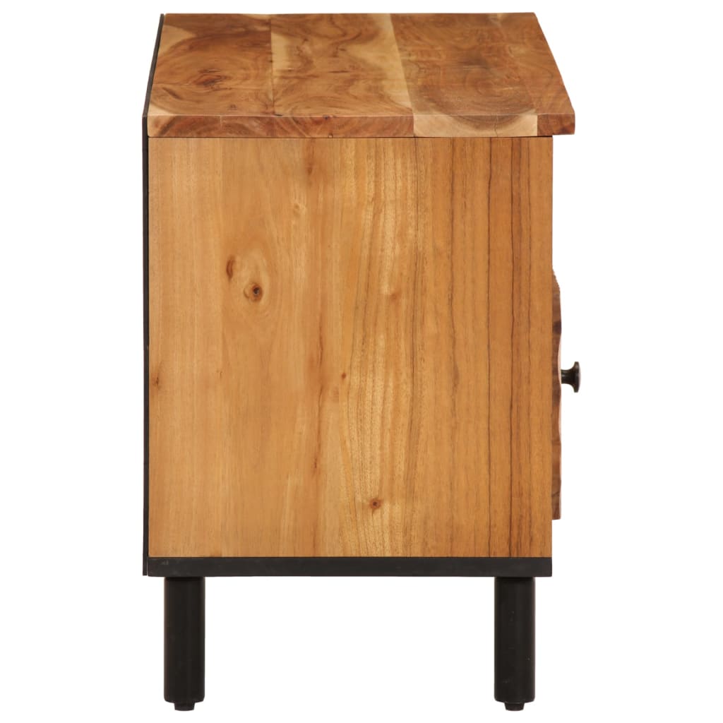 Meuble TV 100x33x46 cm en bois d'acacia massif