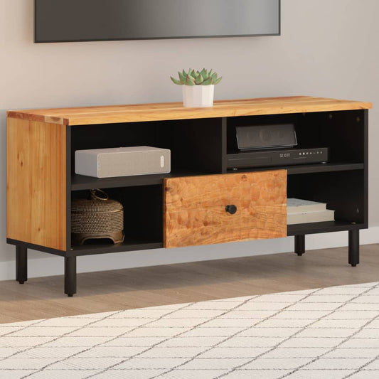 Meuble TV 100x33x46 cm en bois d'acacia massif