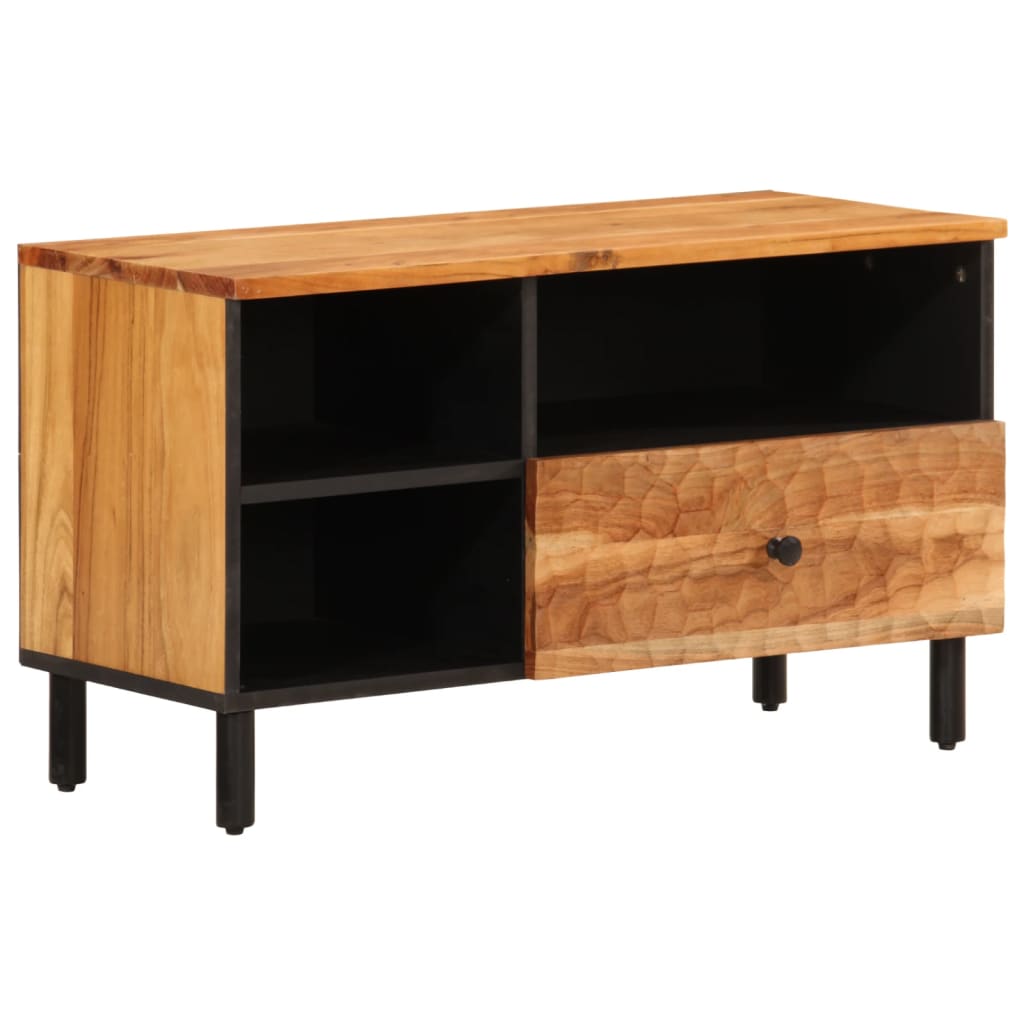 Meuble TV 80x33x46 cm en bois d'acacia massif