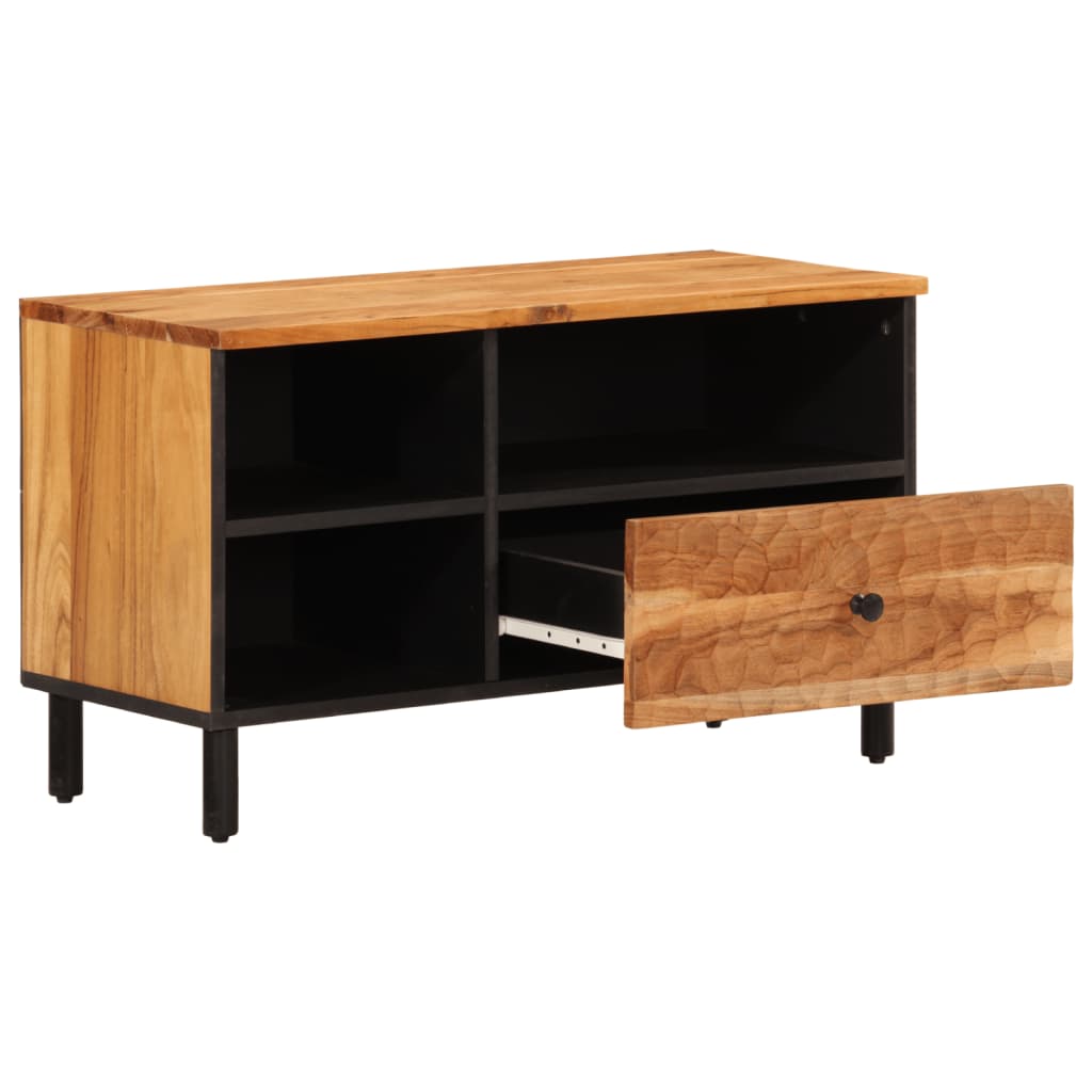 Meuble TV 80x33x46 cm en bois d'acacia massif