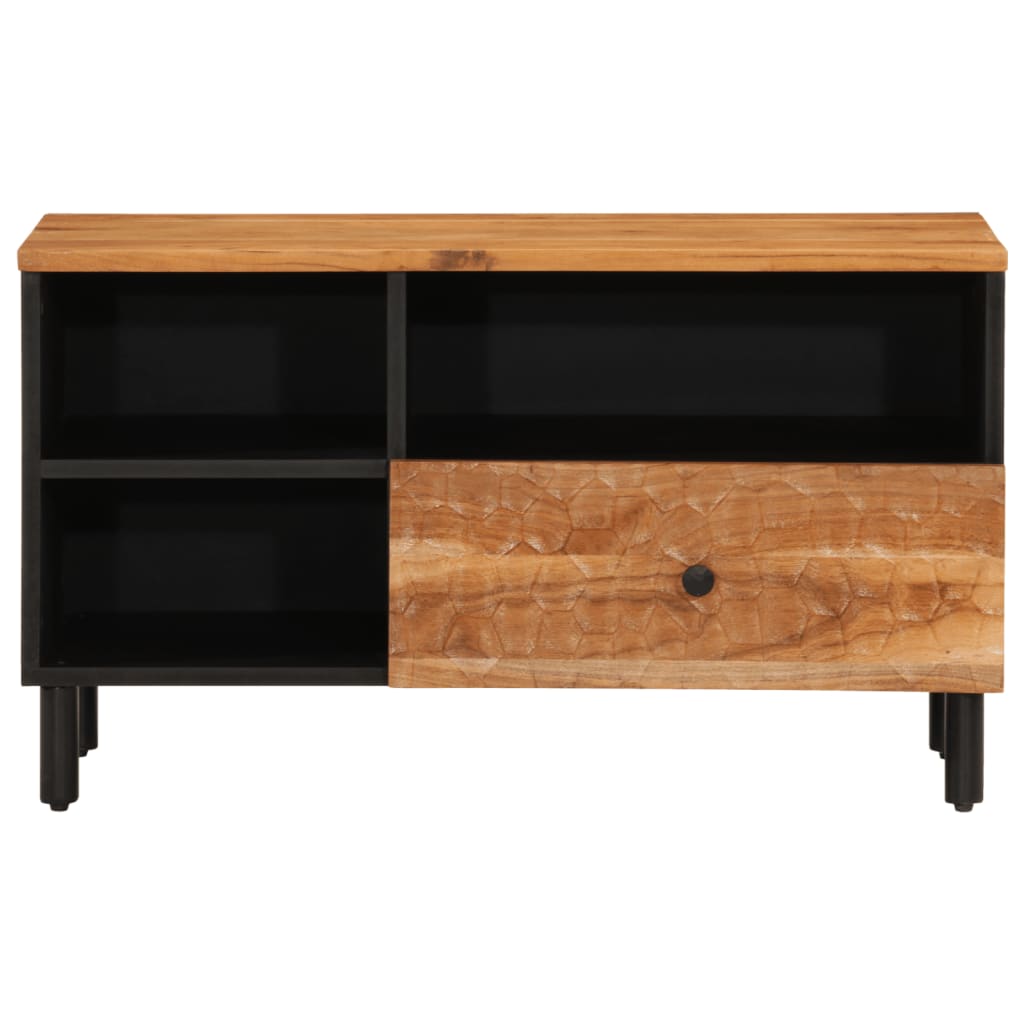 Meuble TV 80x33x46 cm en bois d'acacia massif