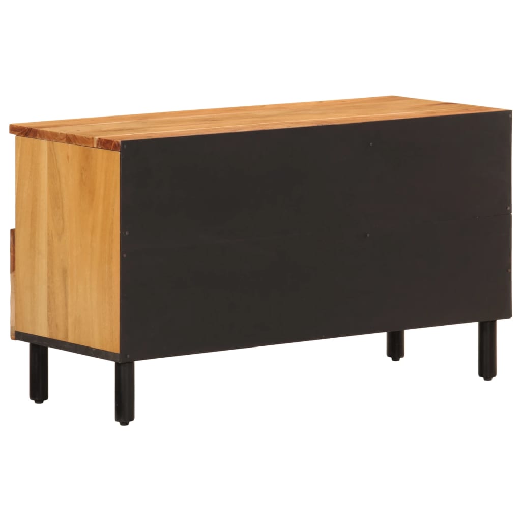 Meuble TV 80x33x46 cm en bois d'acacia massif