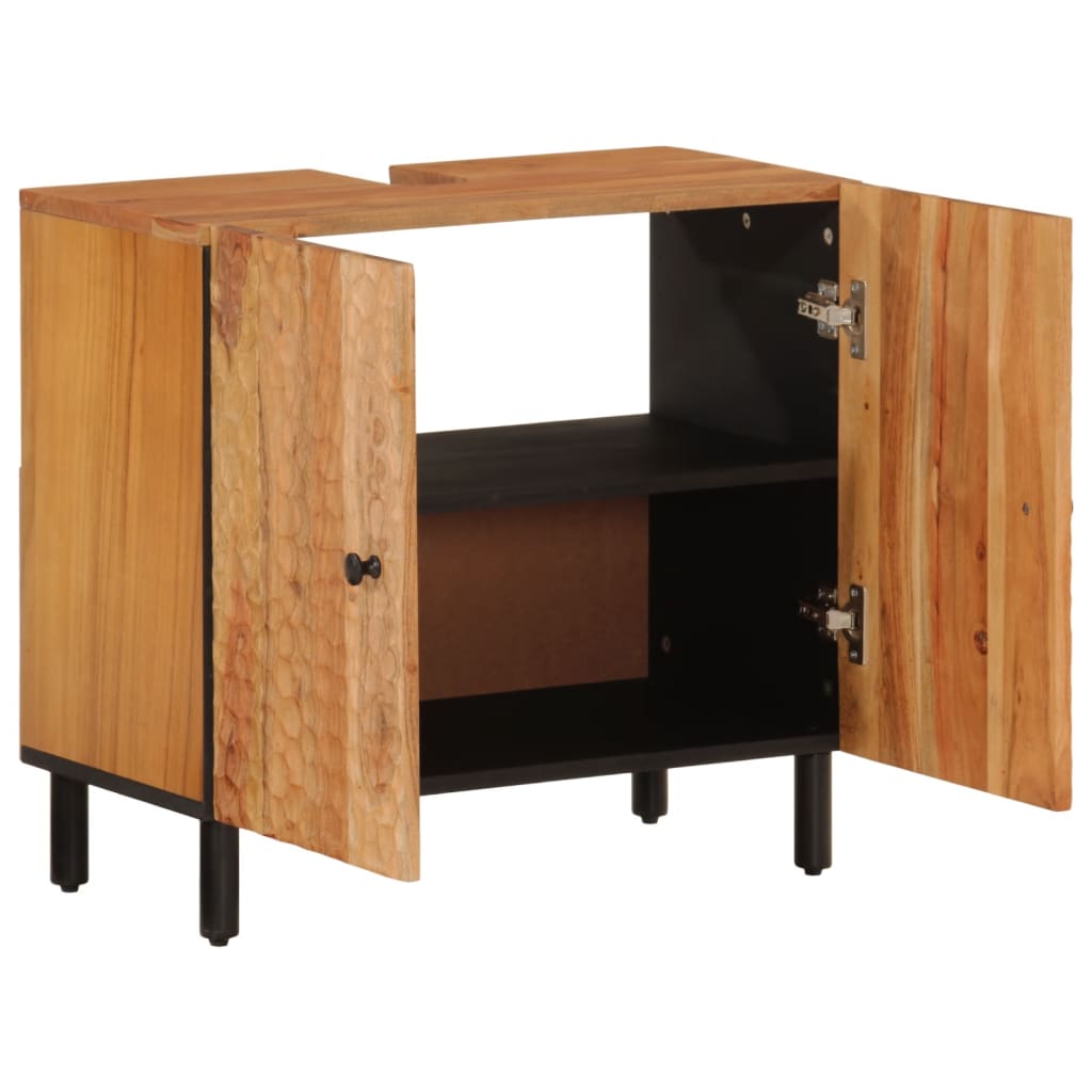 Waschbeckenunterschrank 62x33x58 cm Massivholz Akazie