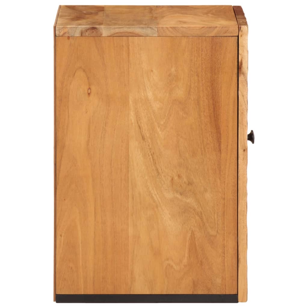 Meuble mural de salle de bain 38x33x48 cm en bois d'acacia massif