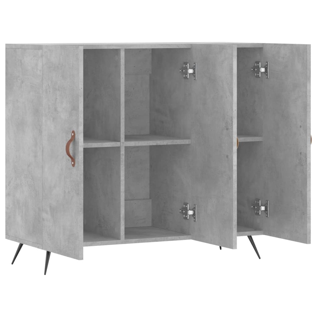 Sideboard Betongrau 90x34x80 cm Holzwerkstoff