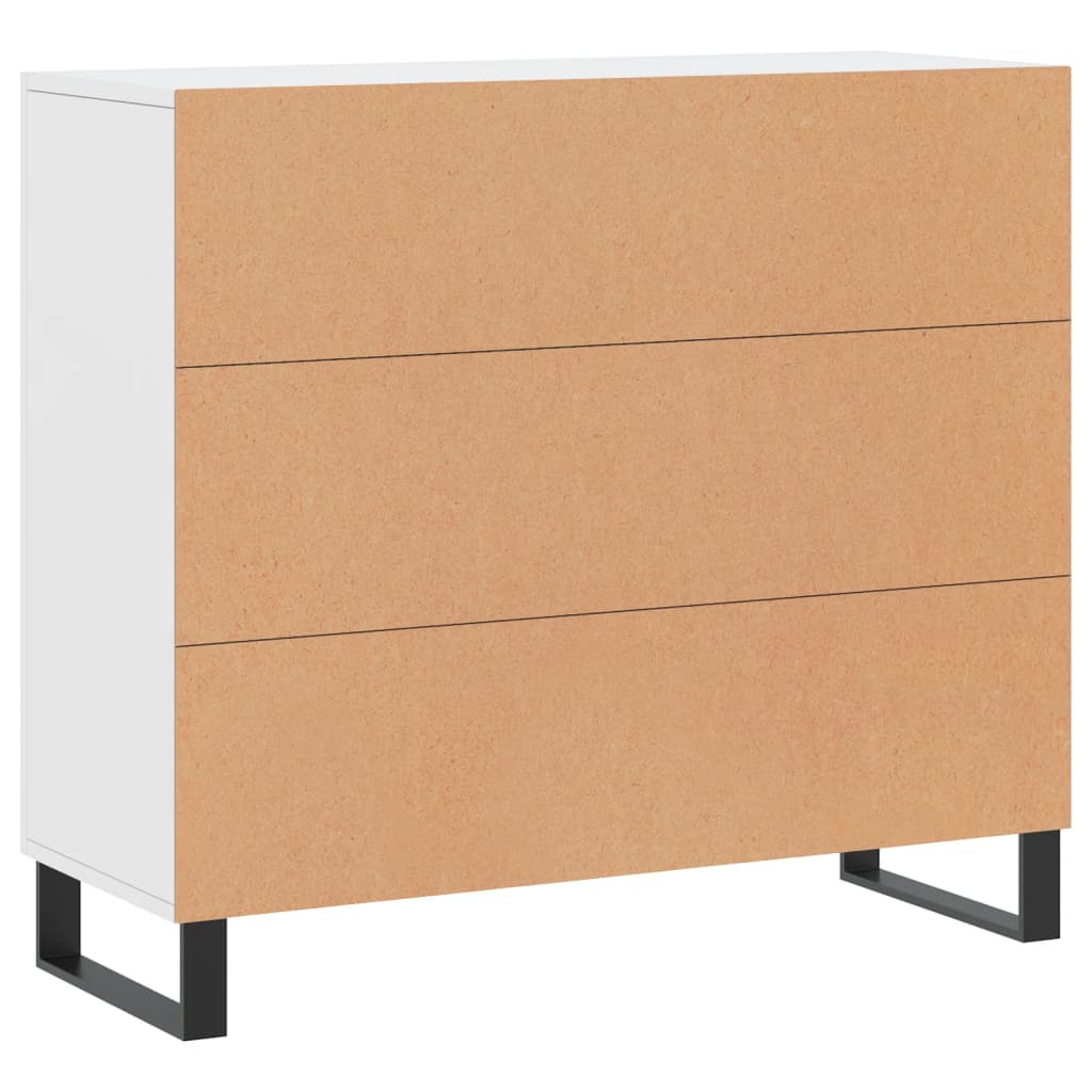 Sideboard Weiß 90x34x80 cm Holzwerkstoff