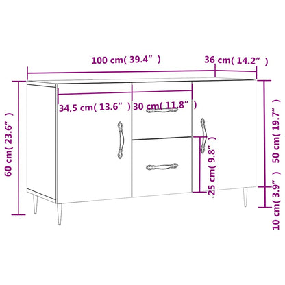 Sideboard Sonoma-Eiche 100x36x60 cm Holzwerkstoff