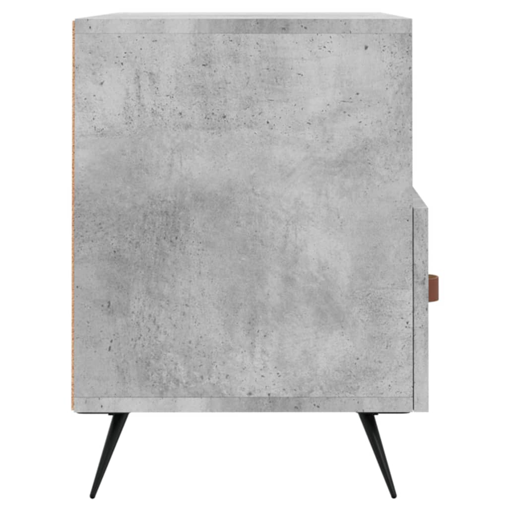 Meuble TV gris béton 80x36x50 cm en bois