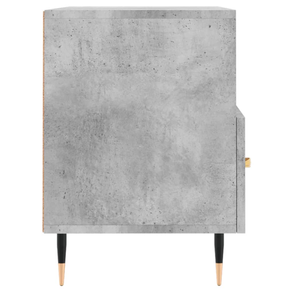 Meuble TV gris béton 80x36x50 cm en bois