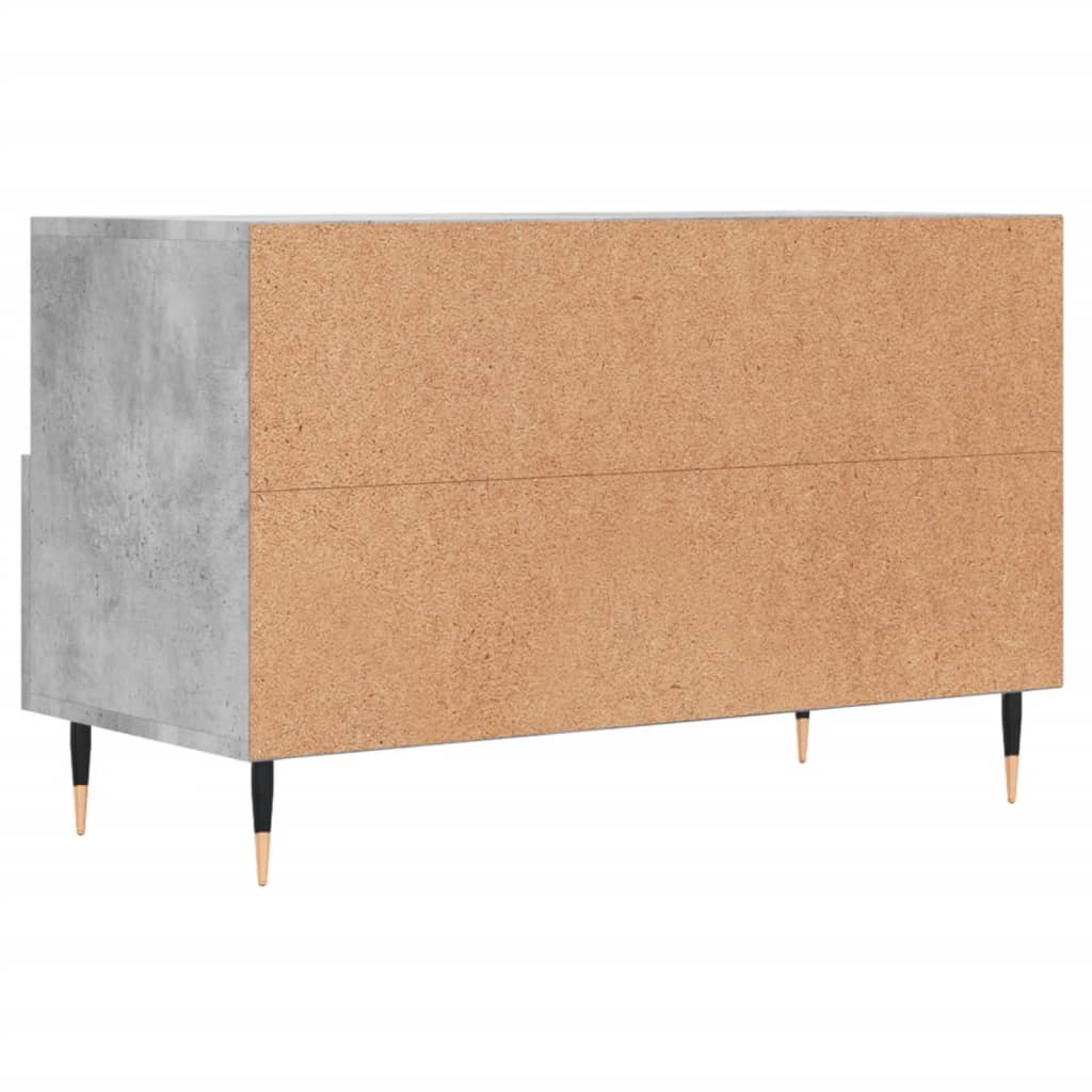 Meuble TV gris béton 80x36x50 cm en bois