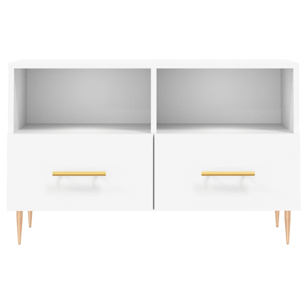 Meuble TV blanc 80x36x50 cm en bois