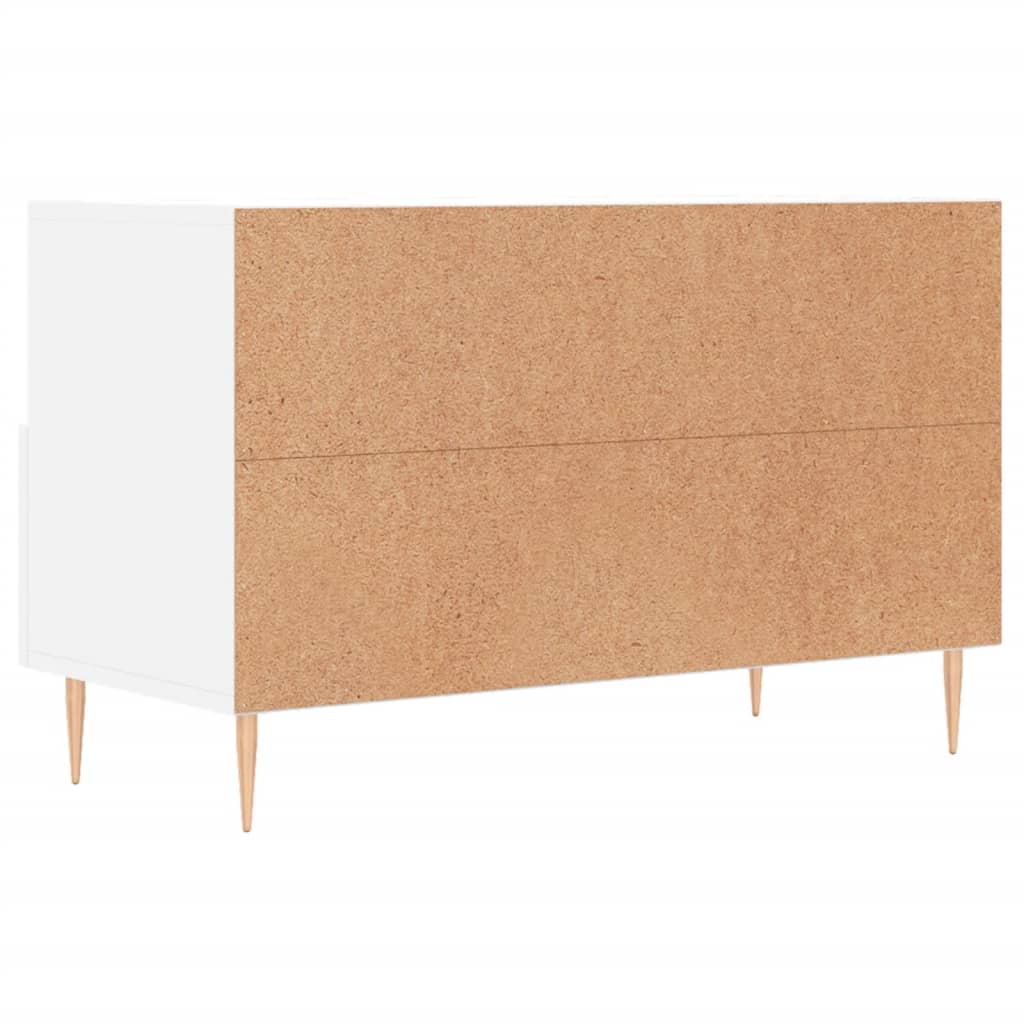 Meuble TV blanc 80x36x50 cm en bois