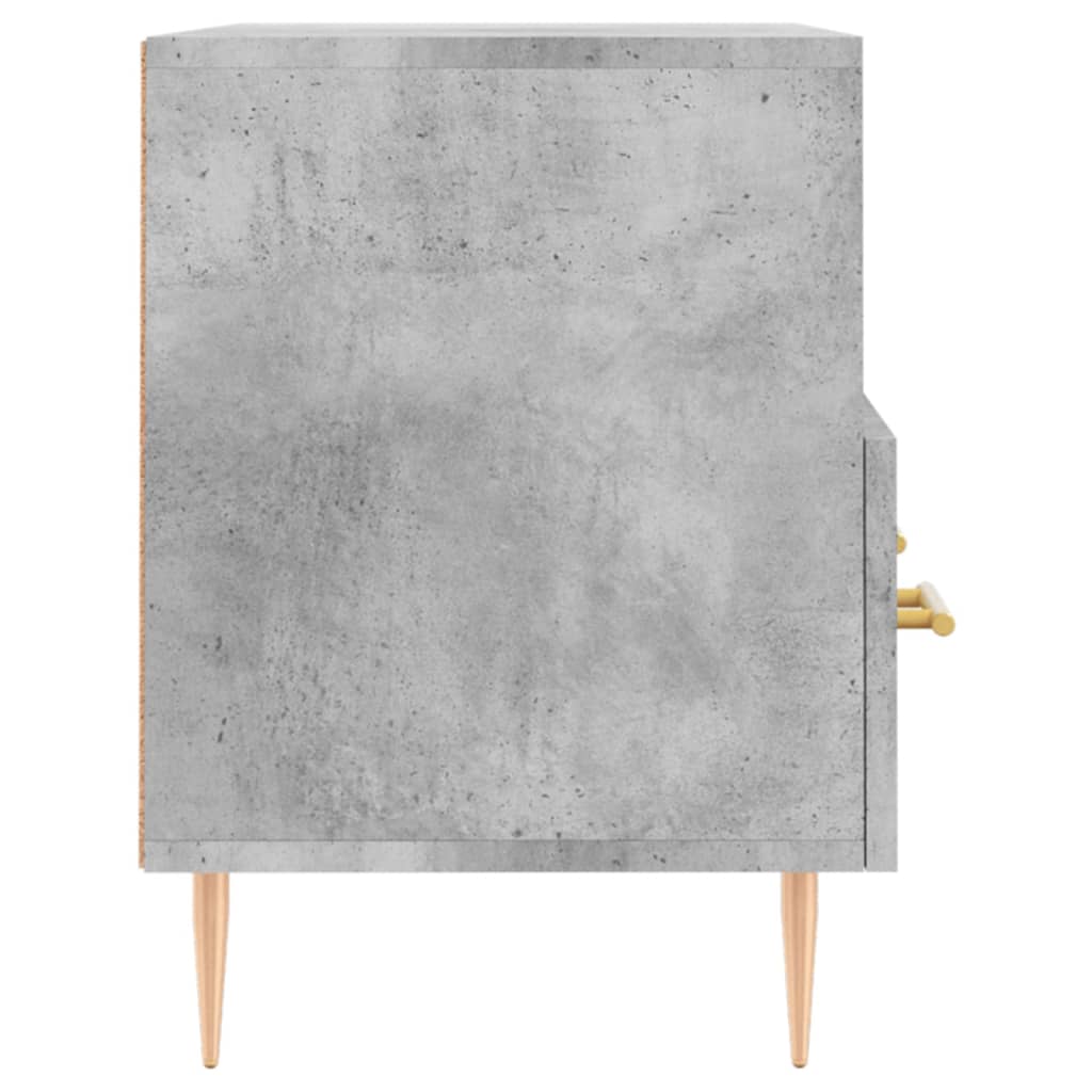 Meuble TV gris béton 80x36x50 cm en bois