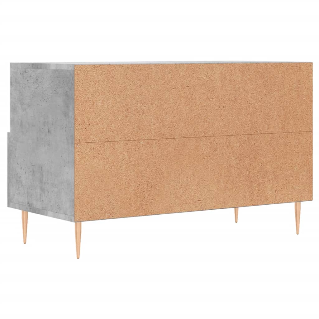 Meuble TV gris béton 80x36x50 cm en bois