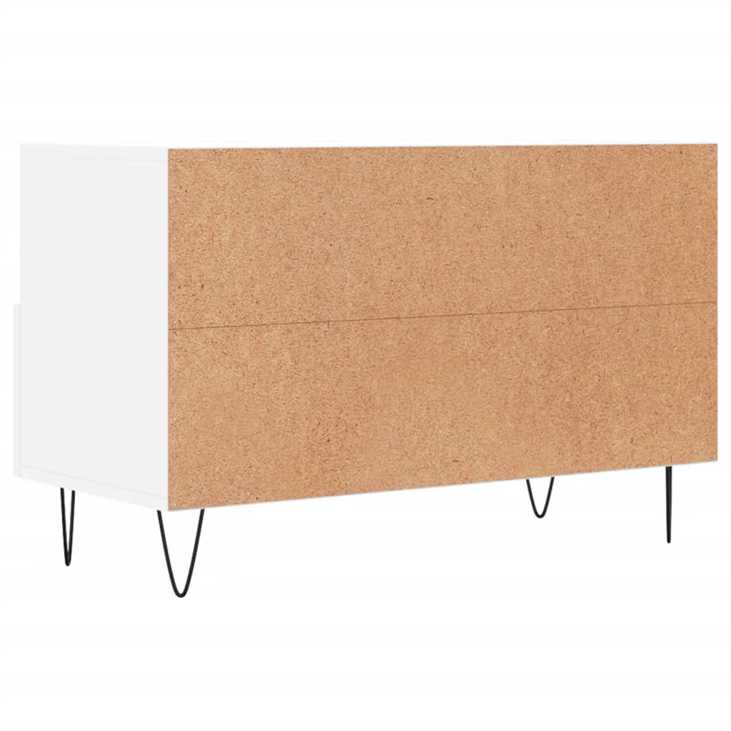 Meuble TV blanc 80x36x50 cm en bois