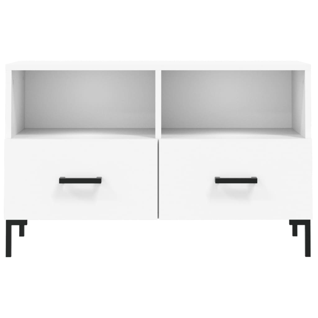Meuble TV blanc 80x36x50 cm en bois