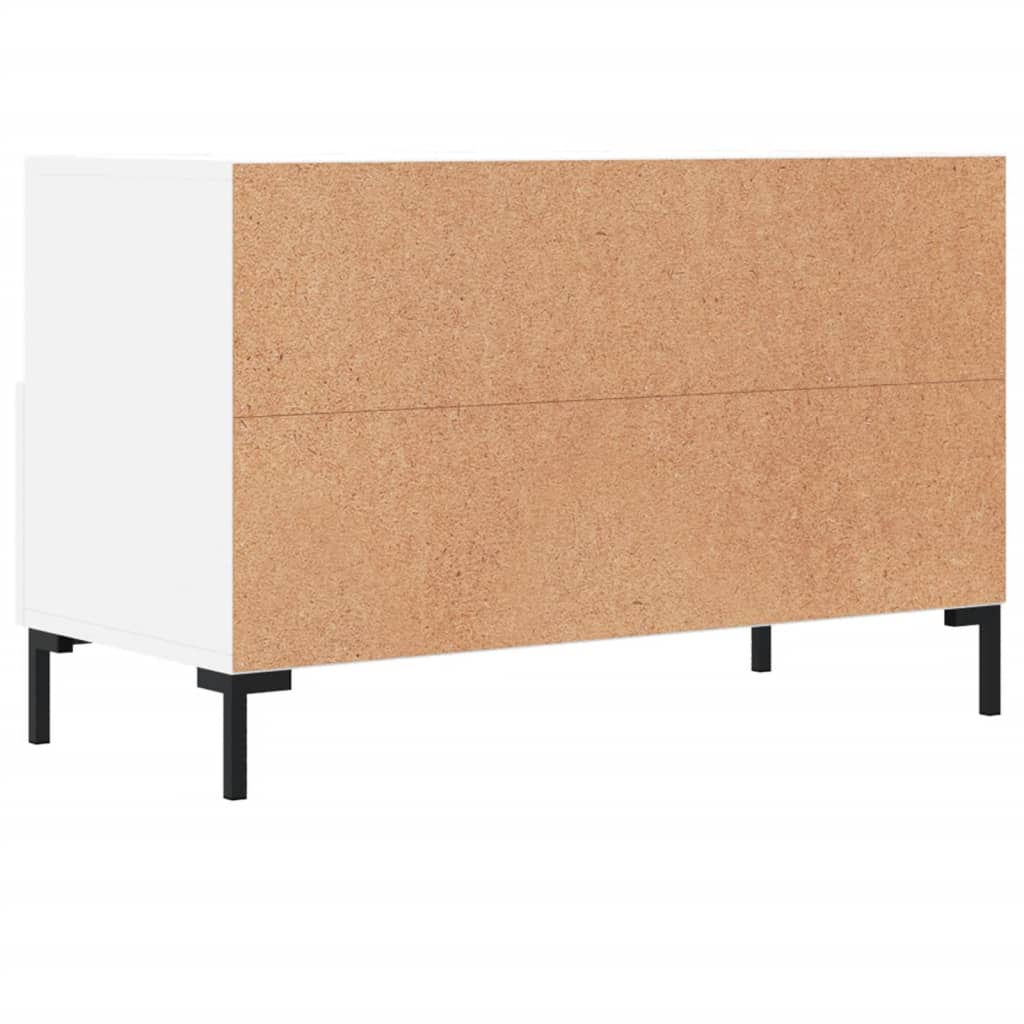 Meuble TV blanc 80x36x50 cm en bois