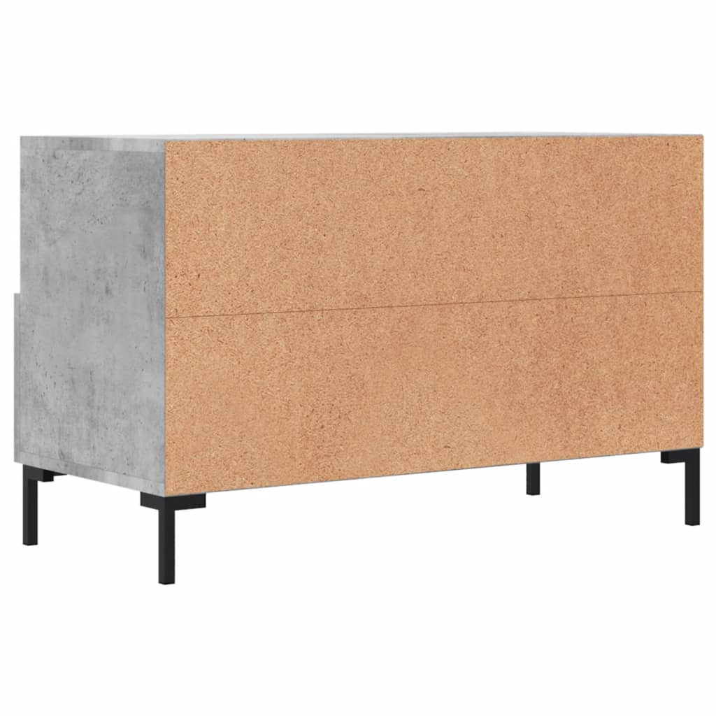 Meuble TV gris béton 80x36x50 cm en bois