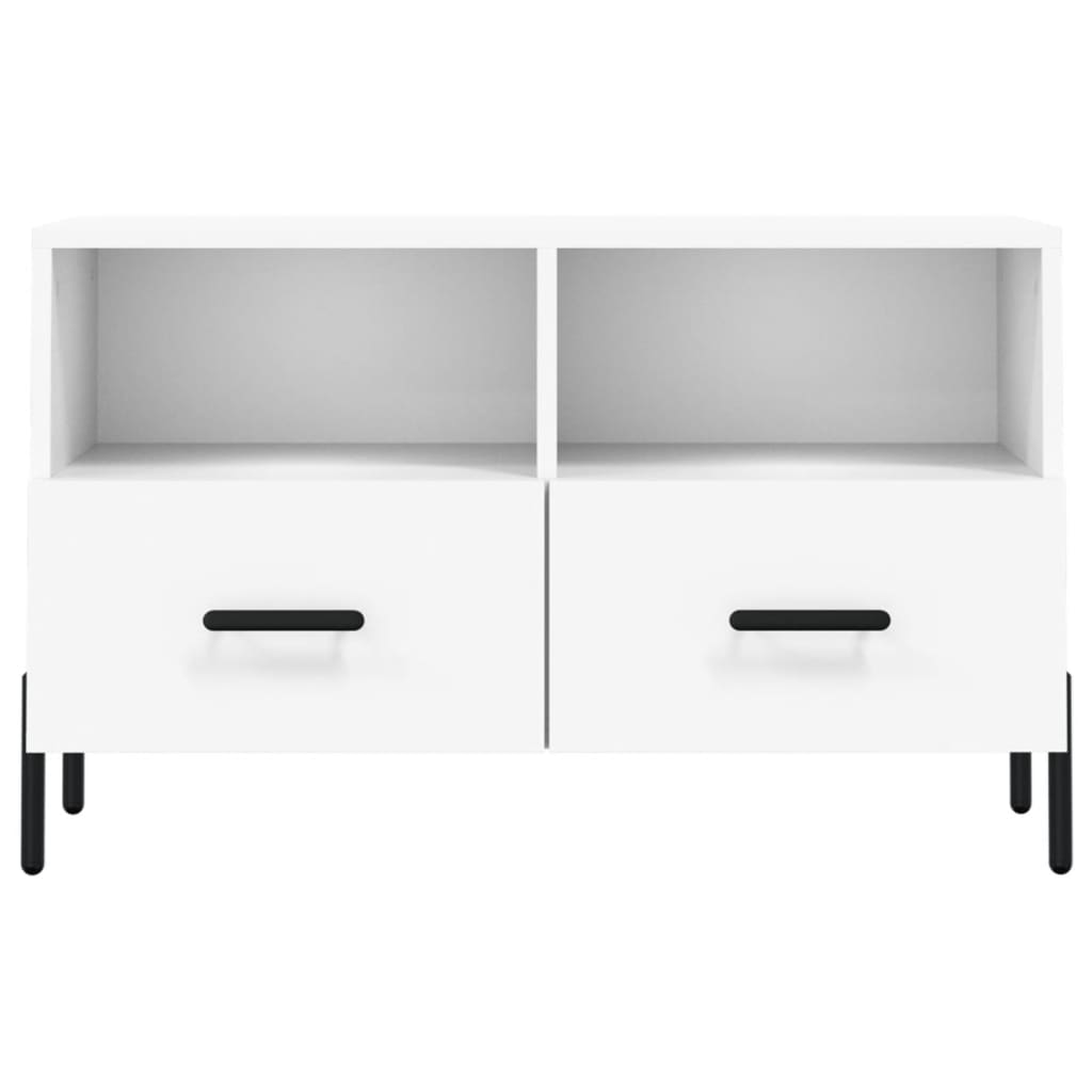 Meuble TV blanc 80x36x50 cm en bois