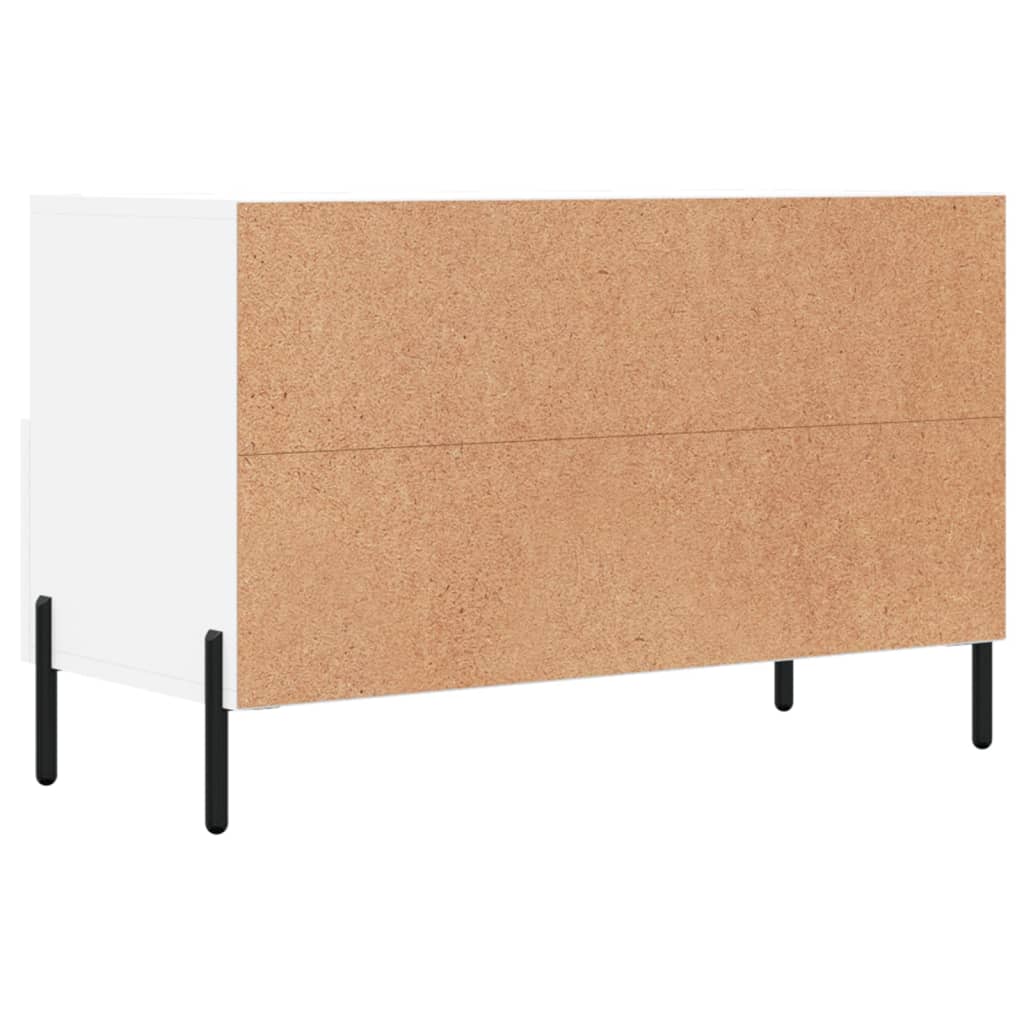 Meuble TV blanc 80x36x50 cm en bois