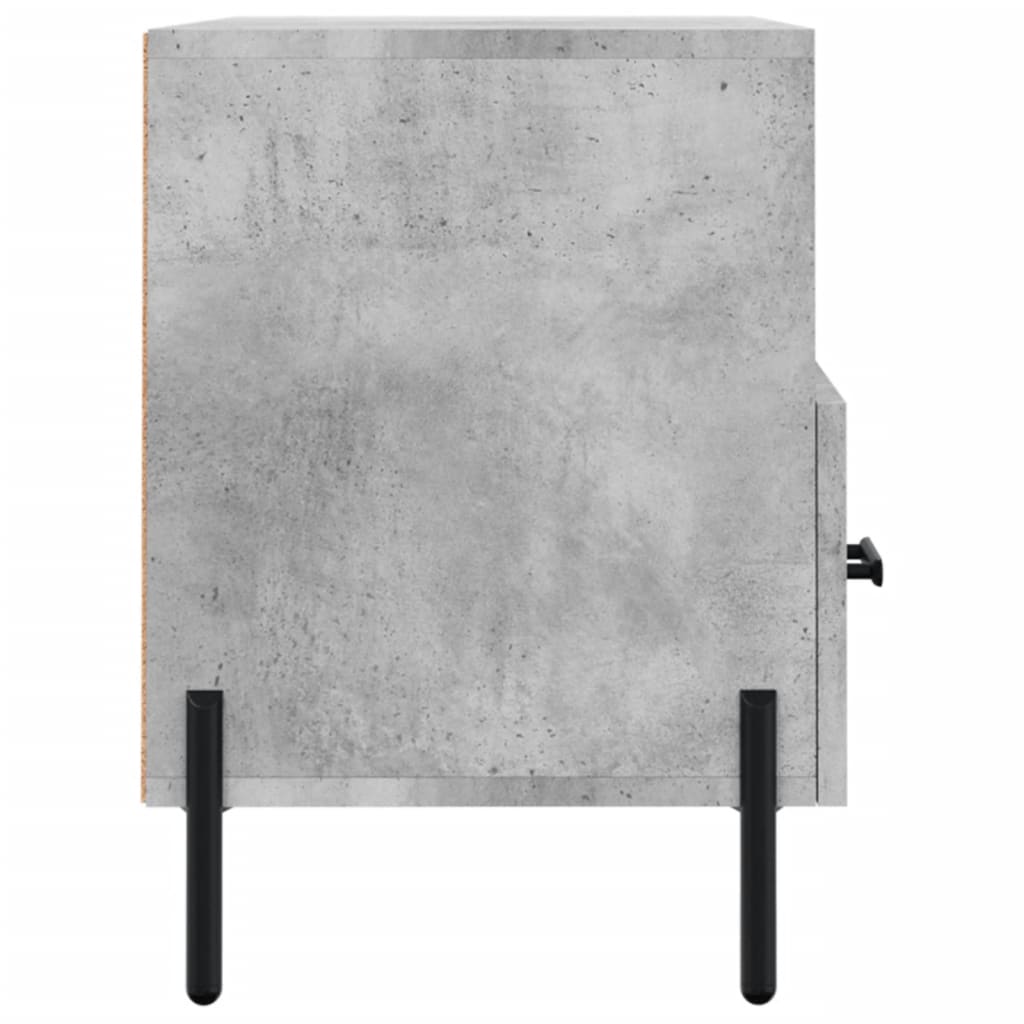 Meuble TV gris béton 80x36x50 cm en bois