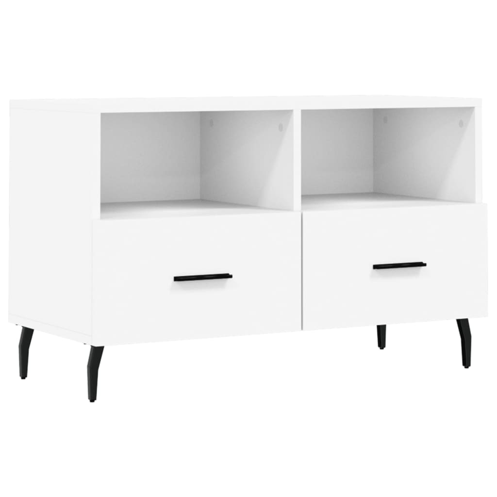 Meuble TV blanc 80x36x50 cm en bois