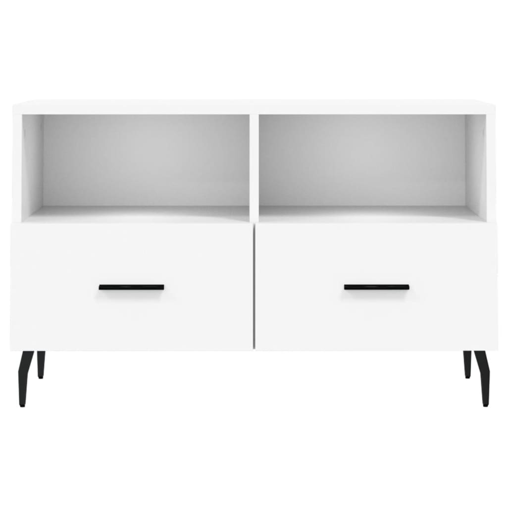 Meuble TV blanc 80x36x50 cm en bois